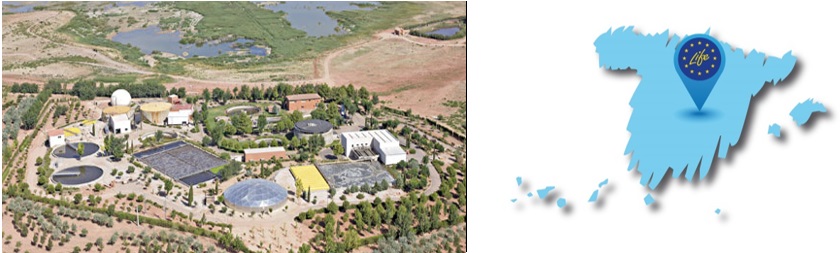 Alcazar de San Juan WWTP aerial view and location