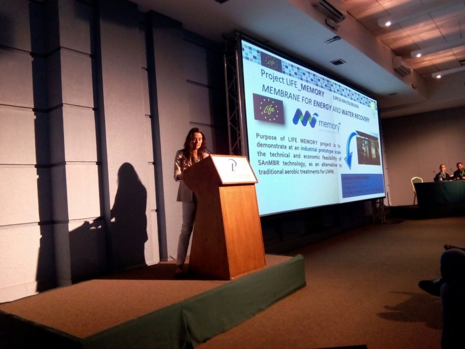 Emérita Jiménez during her speech